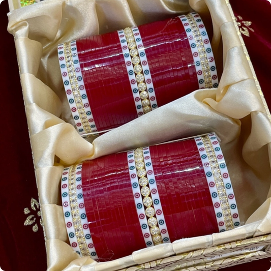 T4 Jewels Traditional Kundan & Gold Detailing Chooda ❤️🌟-7H