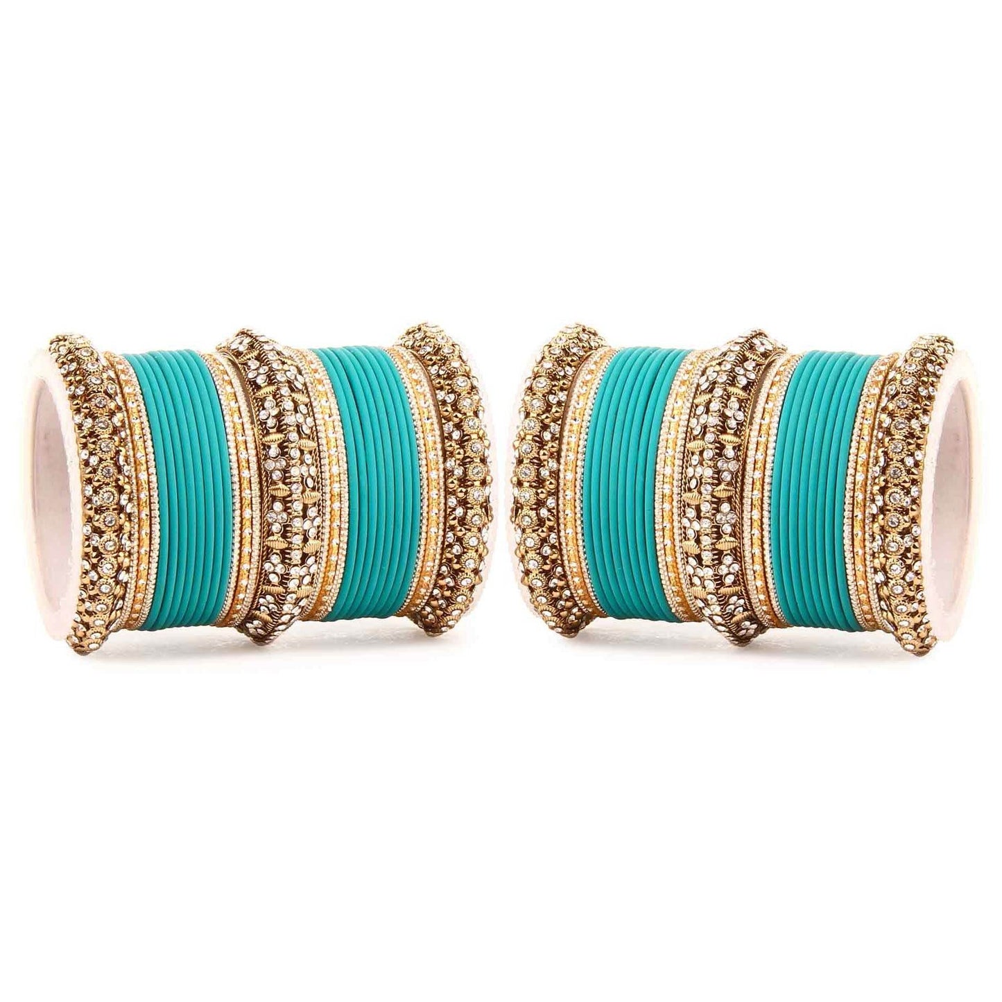 Set of 2 Bridal Matte Textured Bangle Set Radium All Bangle Sets T4 Jewels