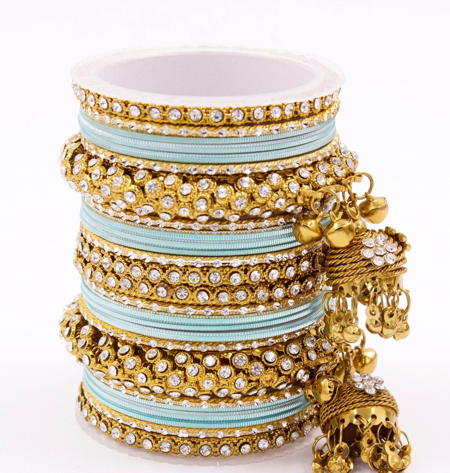 Traditional Shining Jhumki Bangle Set For Two Hands By T4 Jewels Surf All Bangle Sets T4 Jewels