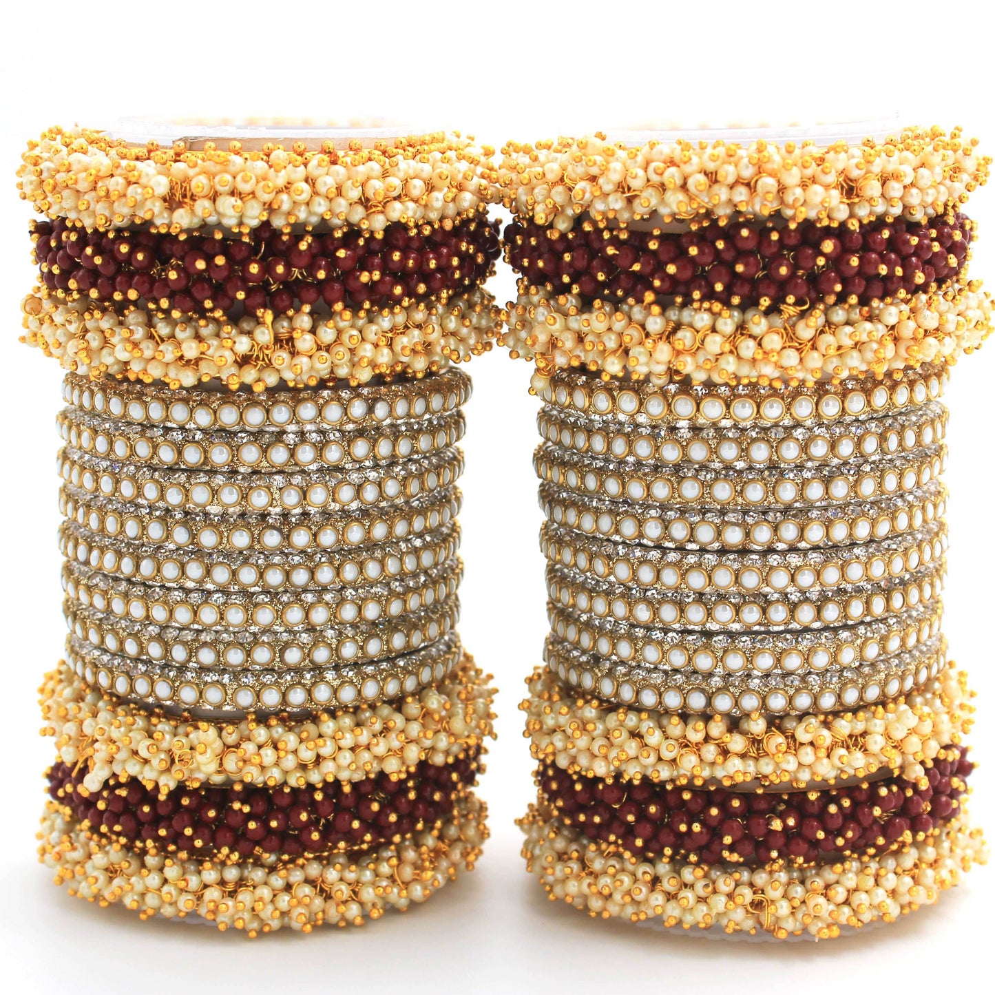Set of 2 Lac Bridal Bangle sets by T4 Jewels Maroon All Bangle Sets T4 Jewels