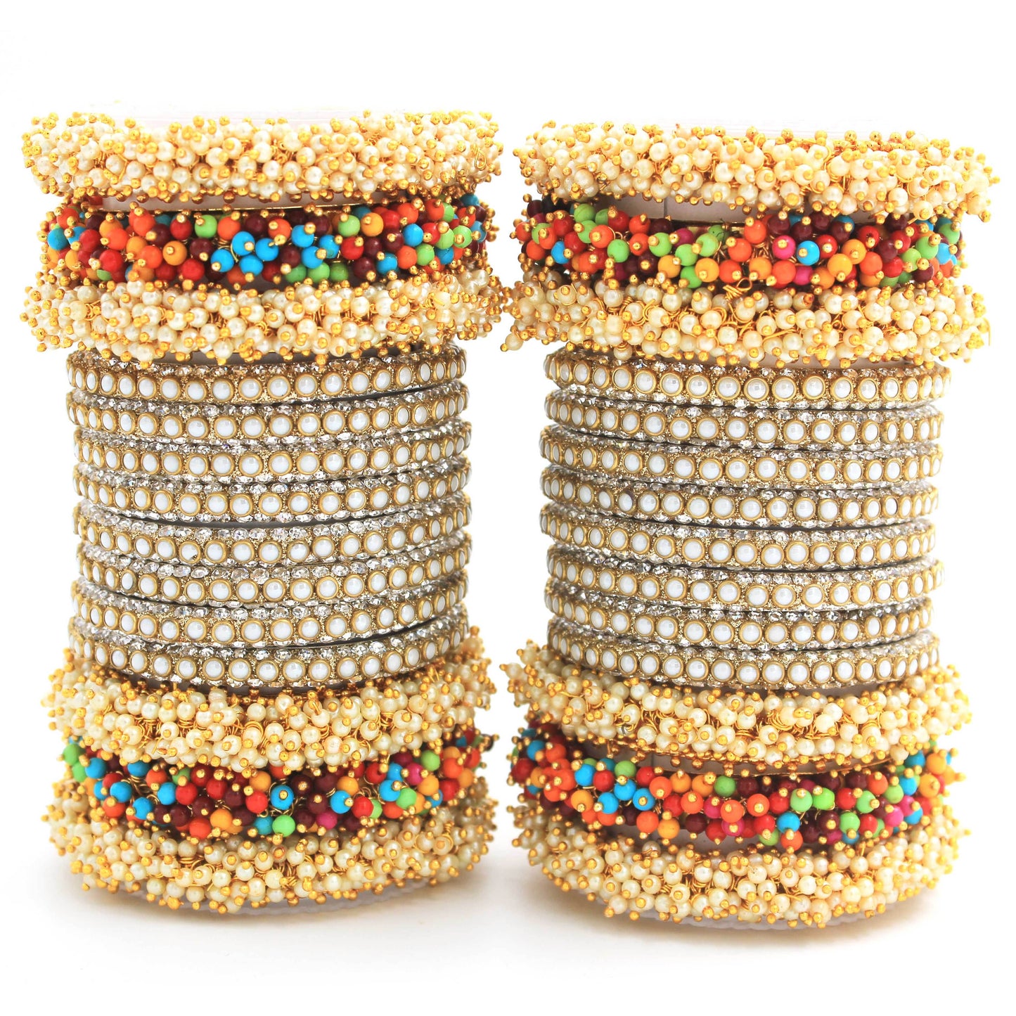 Set of 2 Lac Bridal Bangle sets by T4 Jewels Multi All Bangle Sets T4 Jewels