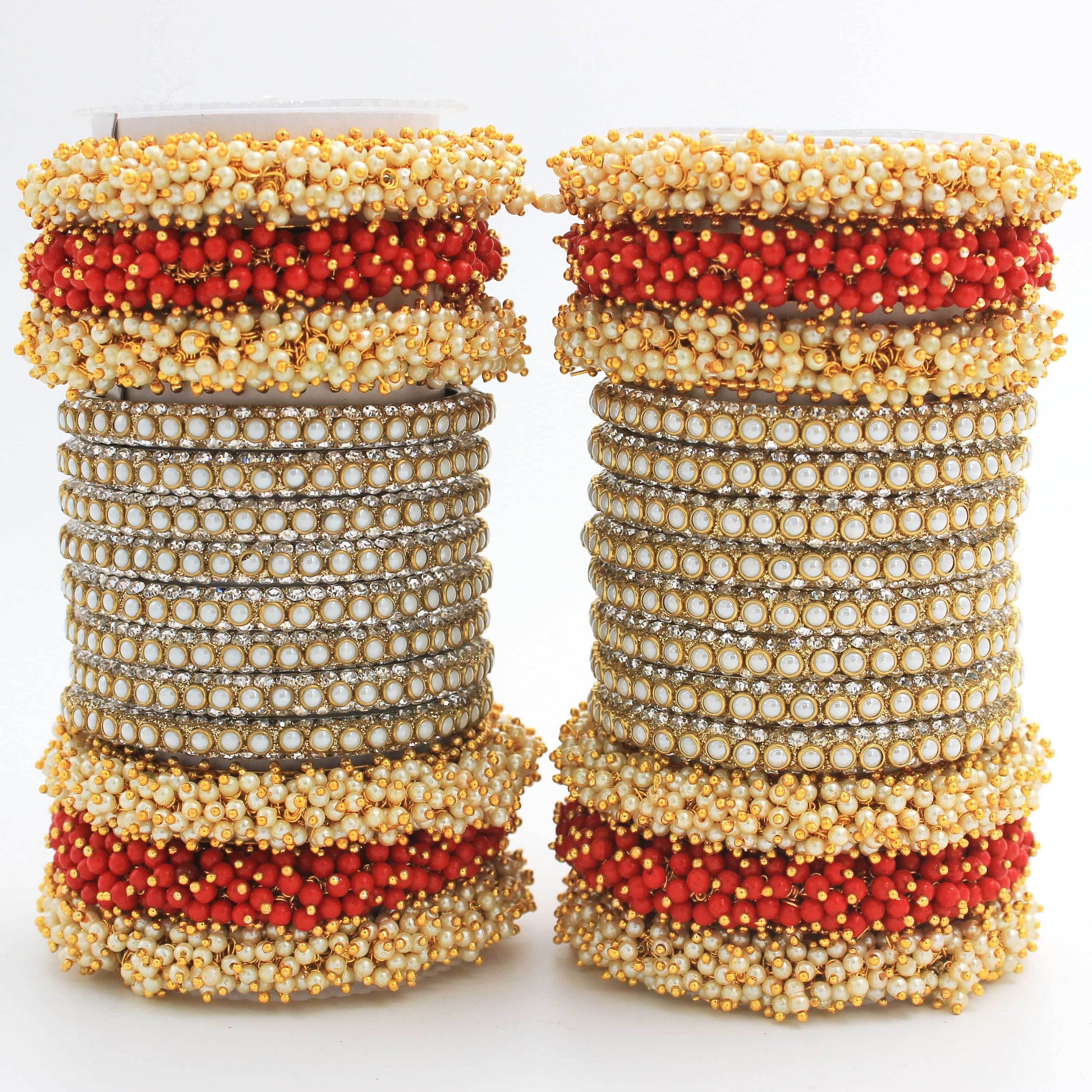 Set of 2 Lac Bridal Bangle sets by T4 Jewels Red All Bangle Sets T4 Jewels