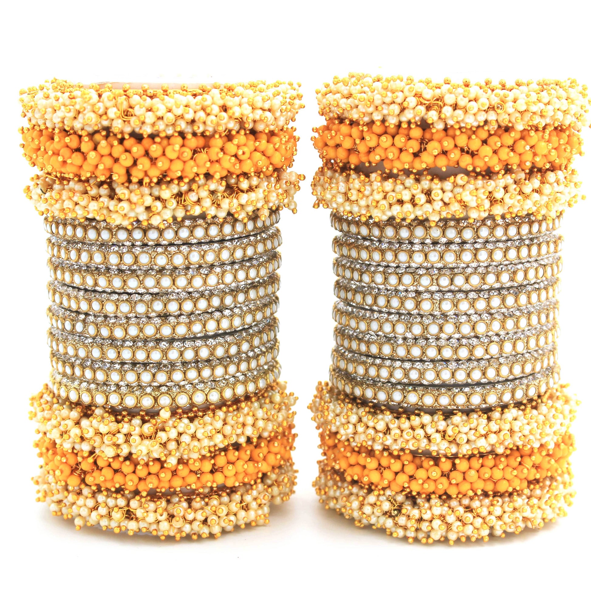 Set of 2 Lac Bridal Bangle sets by T4 Jewels Yellow All Bangle Sets T4 Jewels