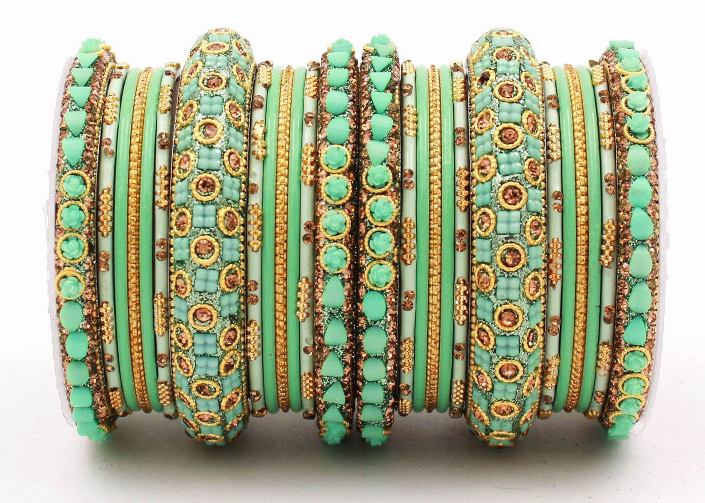 Traditional Lac Bangle set for Women by T4 Jewels Pista All Bangle Sets T4 Jewels