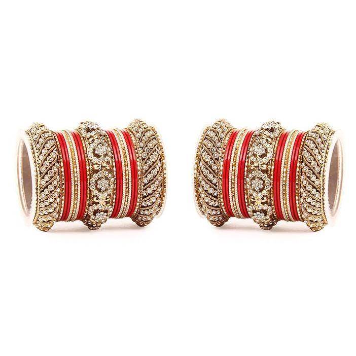 Set of 2 Solid Colored Bangle Set Red All Bangle Sets T4 Jewels