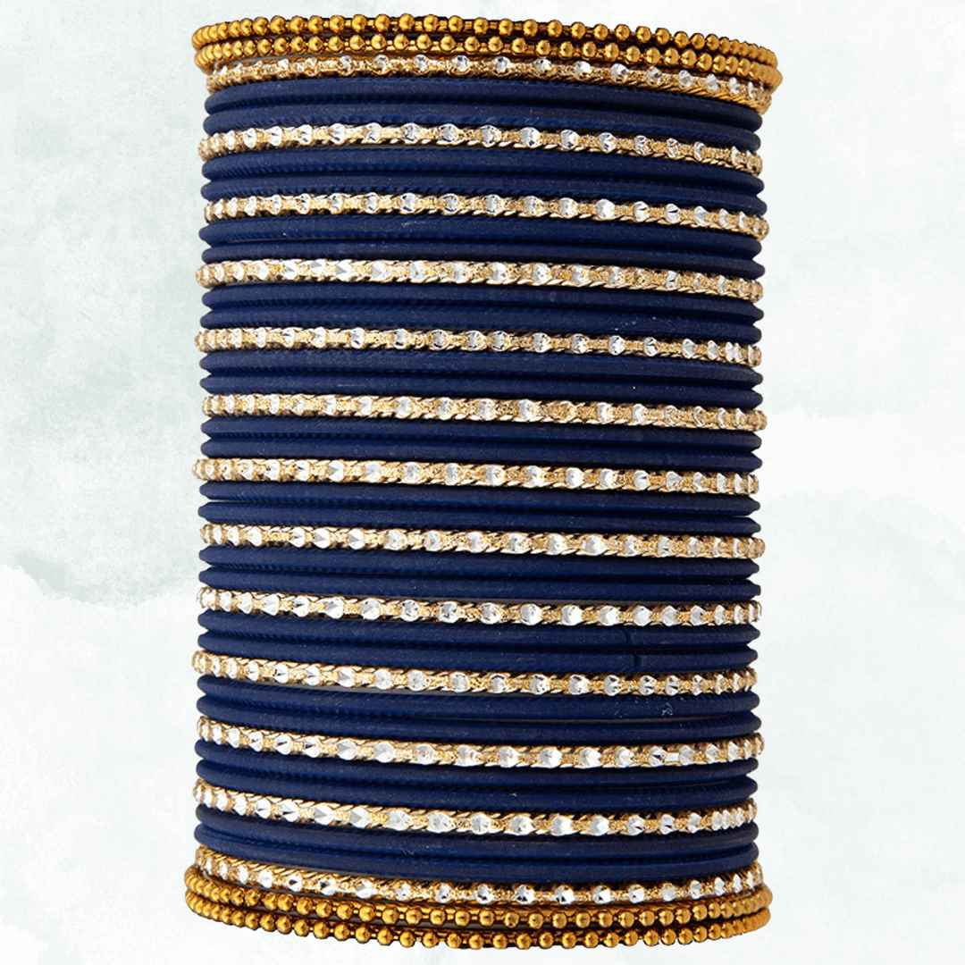 KARTIK Bangle Set - BD CL SET Navy Blue All Bangle Sets T4 Jewels