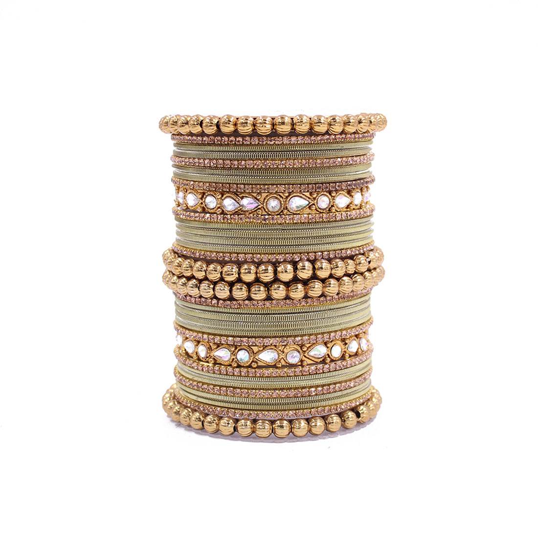 Traditional Ethnic Bangle Set by T4 Jewels for women for both hands Mehndi All Bangle Sets T4 Jewels