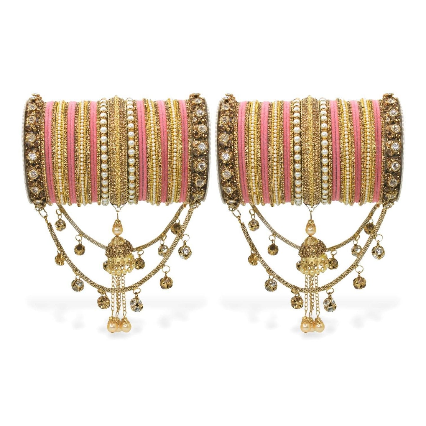 Bridal Jhoola Style Bangle set for two hands by T4 Jewels Gajri All Bangle Sets T4 Jewels