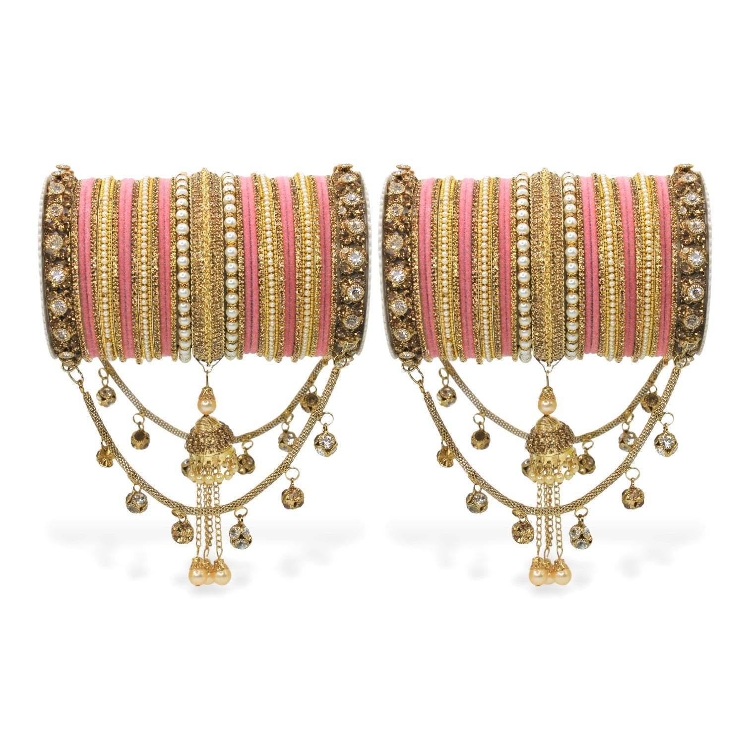 Bridal Jhoola Style Bangle set for two hands by T4 Jewels Gajri All Bangle Sets T4 Jewels