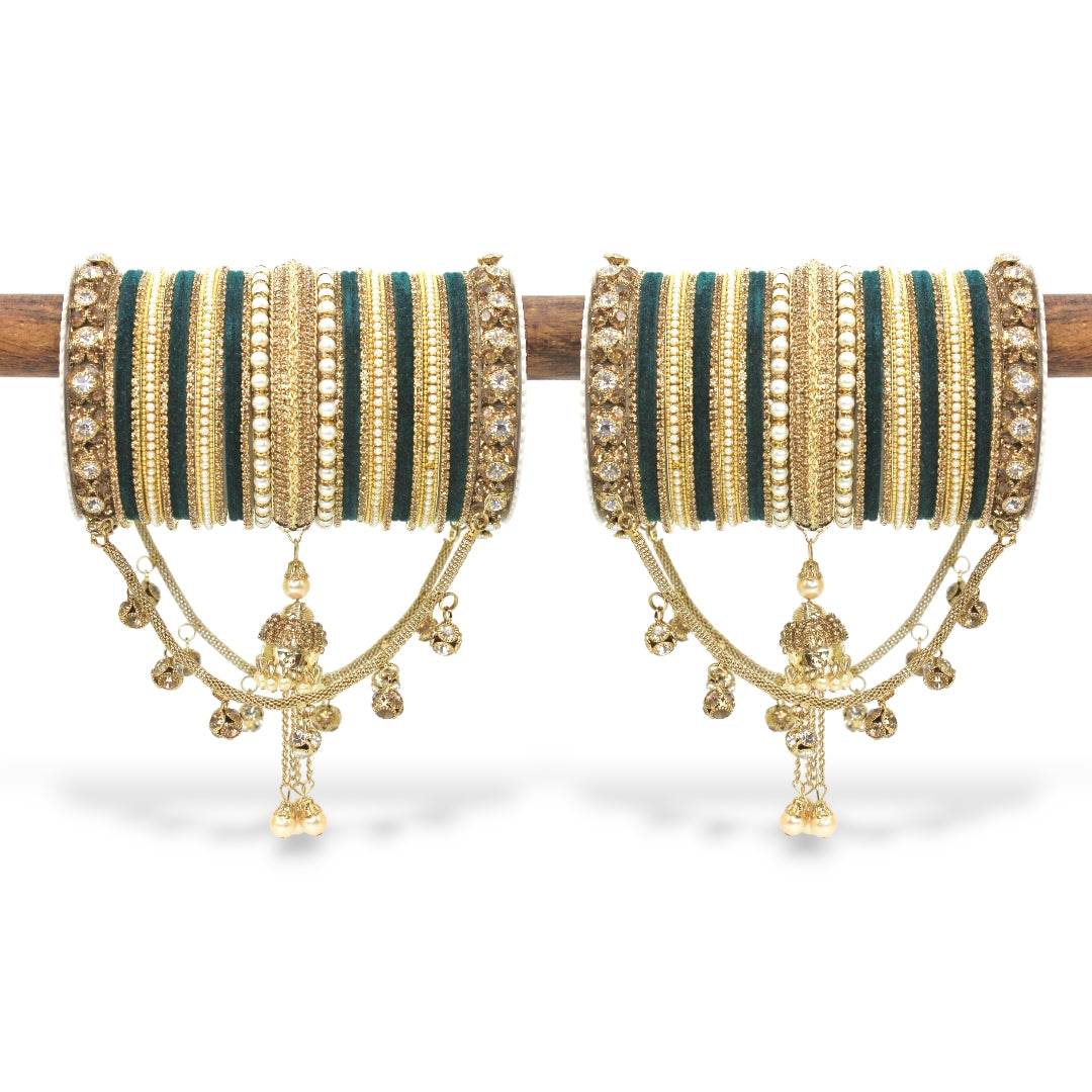Bridal Jhoola Style Bangle set for two hands by T4 Jewels Kai All Bangle Sets T4 Jewels