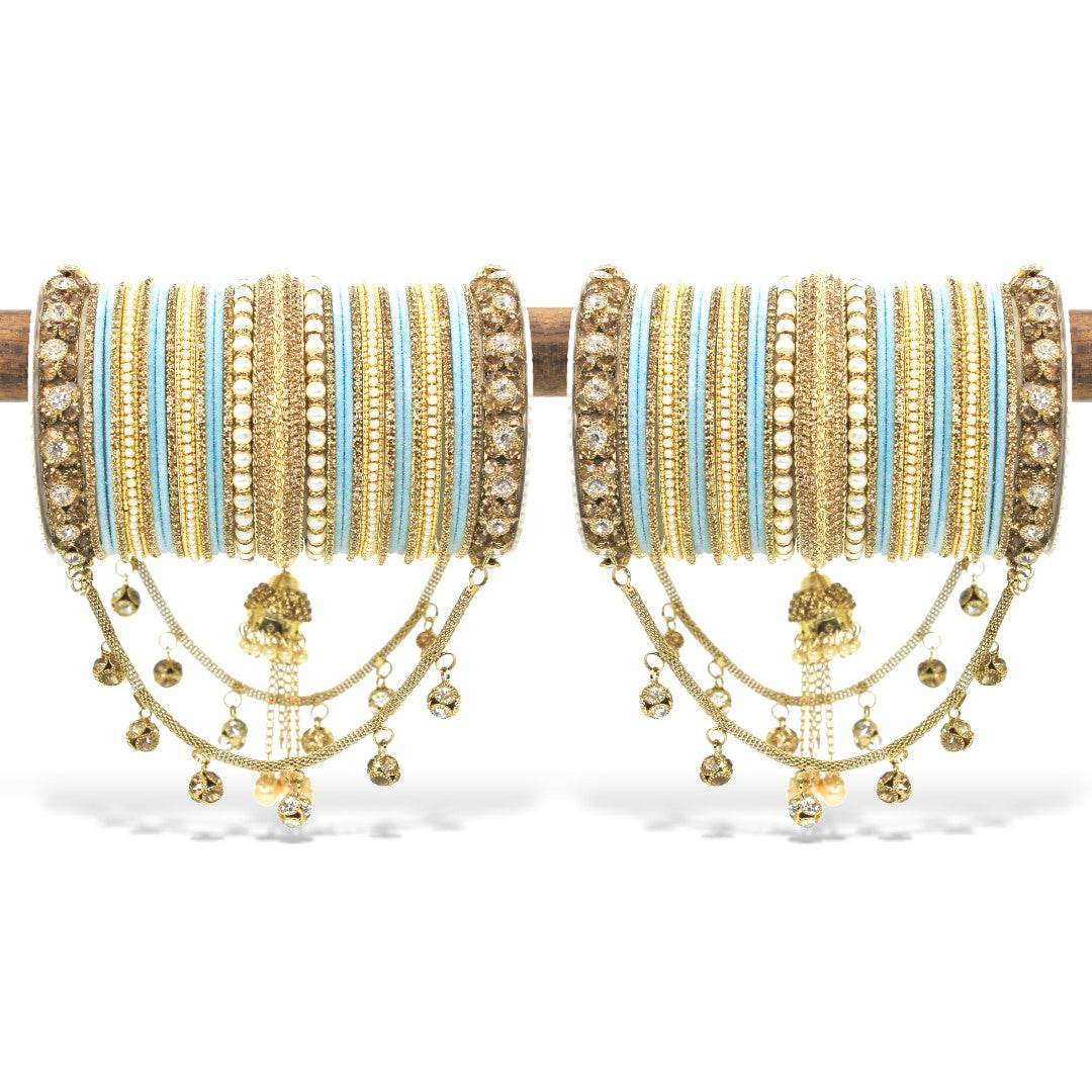 Bridal Jhoola Style Bangle set for two hands by T4 Jewels Surf All Bangle Sets T4 Jewels