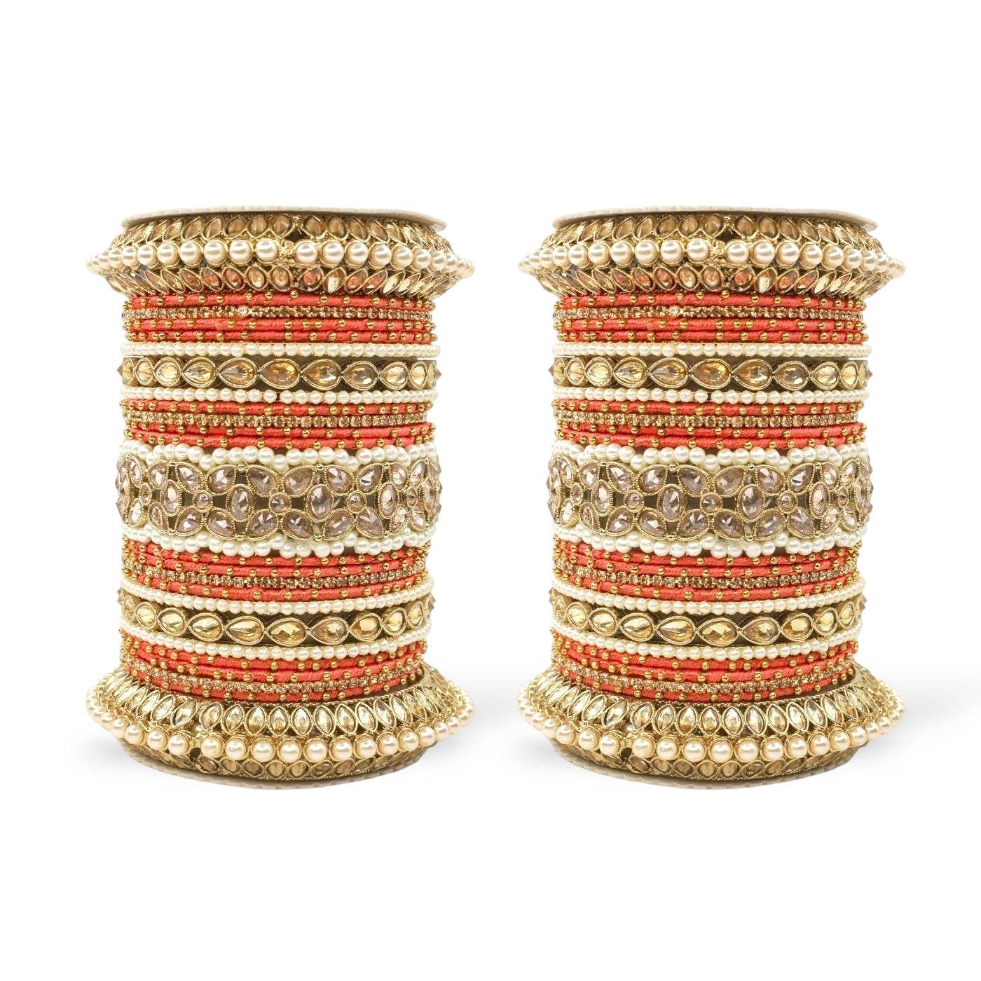 Beautiful Bridal Bangle Set with Pacheli Kada by T4 Jewels Gajri All Bangle Sets T4 Jewels
