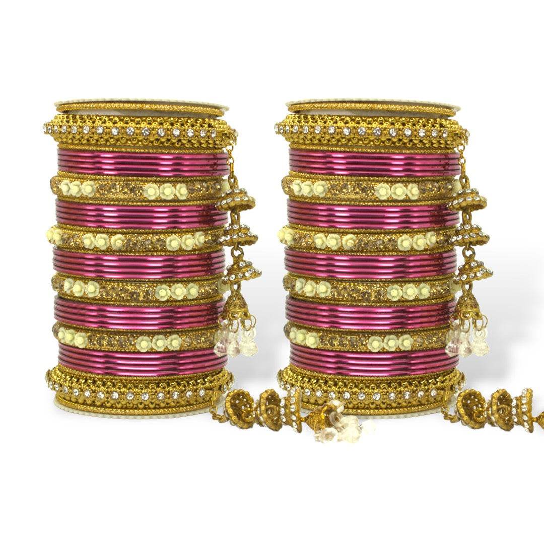 Antique Jhumki Latkan Bangle set for two hands by T4 Jewels Rani All Bangle Sets T4 Jewels