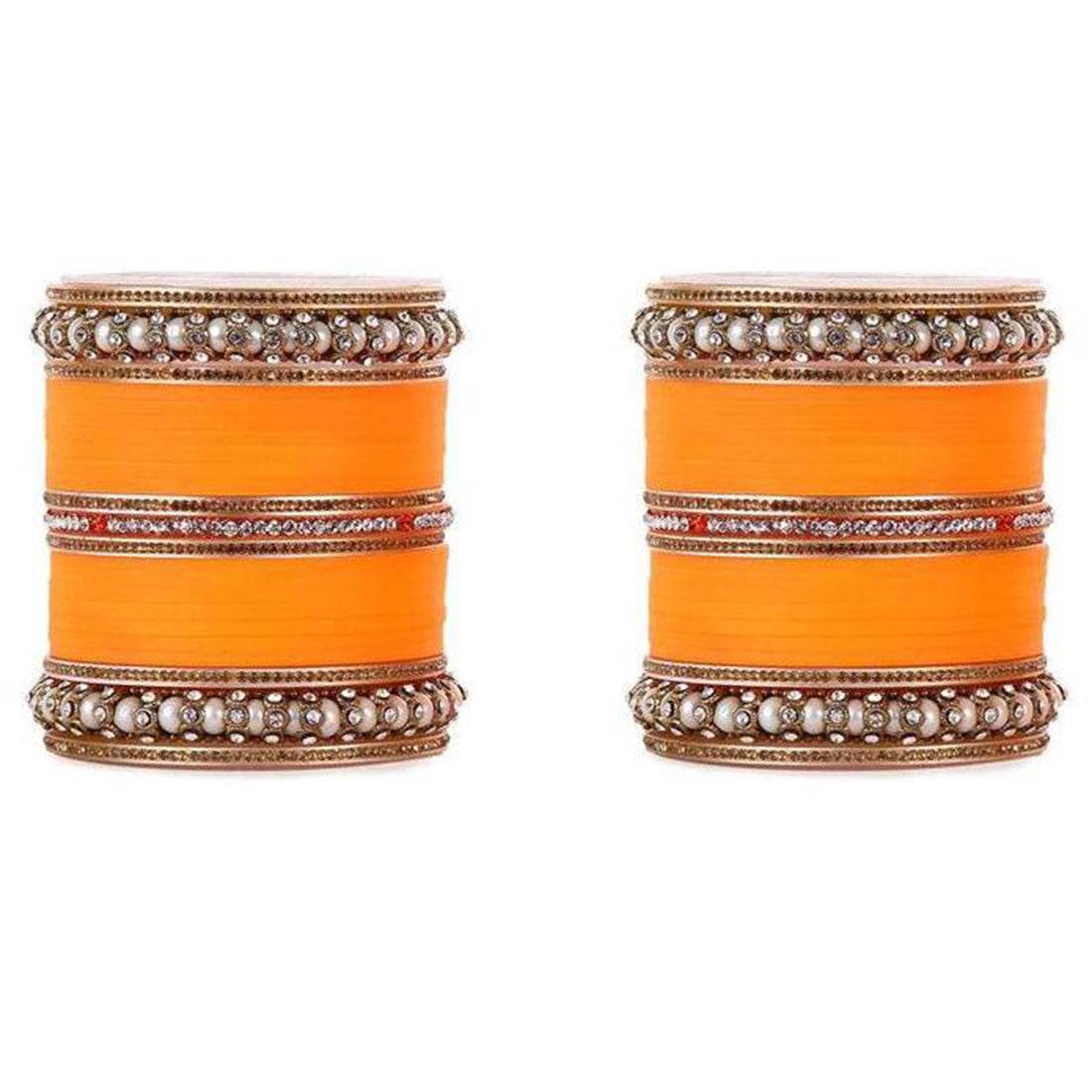Wedding Chura With Pearl And Stone Kada Mango Bridal Chuda T4 Jewels