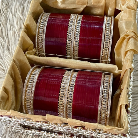 T4 Jewels Elegant Rose-Gold & Rhinestone Chooda 💖👑-9H