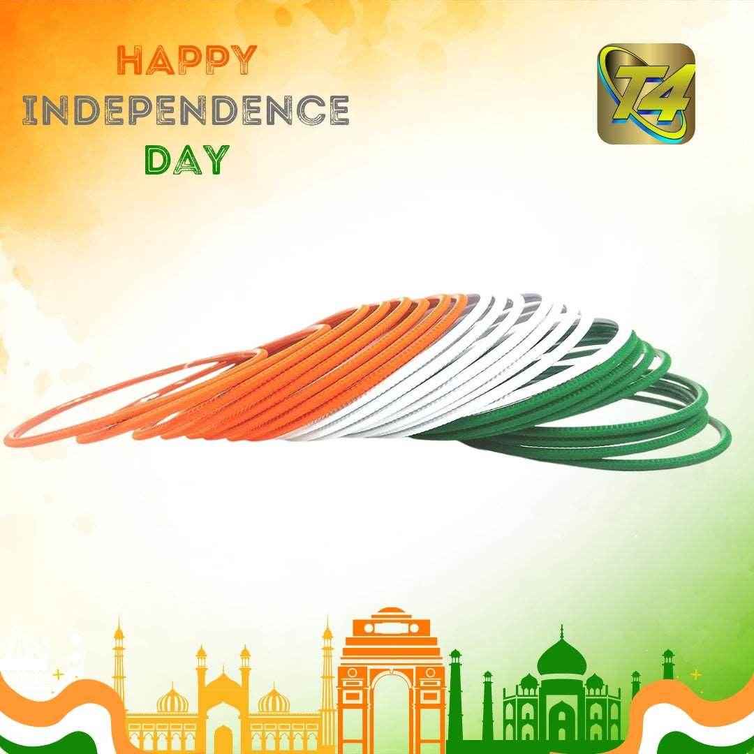 T4 Jewels Matte Design Tricolour Bangles For Republic Day/Independence Day Pack Of 24 Tricolor Bangles T4 Jewels