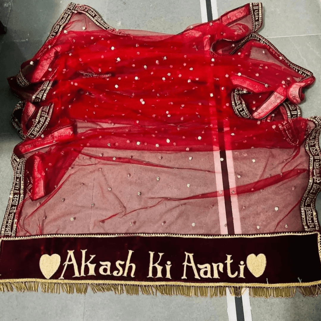 Bride Entry Customized Bridal Dupatta With Name For Wedding & Engagement Customized Chunri For Wedding T4 Jewels