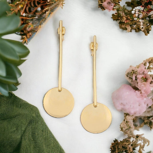 Matte Gold Finish drop design Earrings T4 Jewels