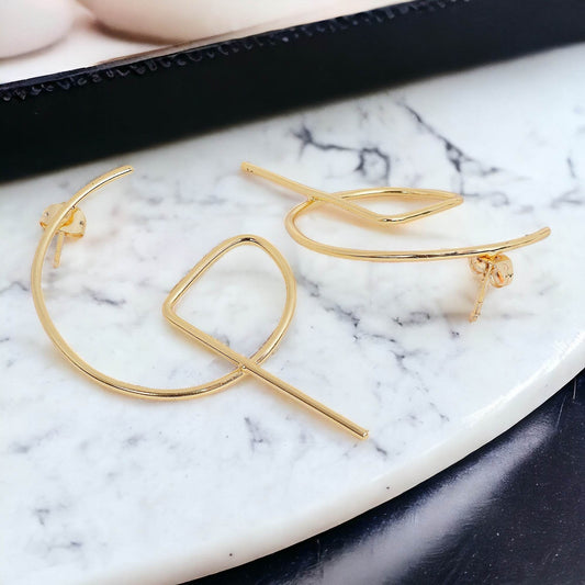 Beautiful Matte Gold Finish Earrings T4 Jewels