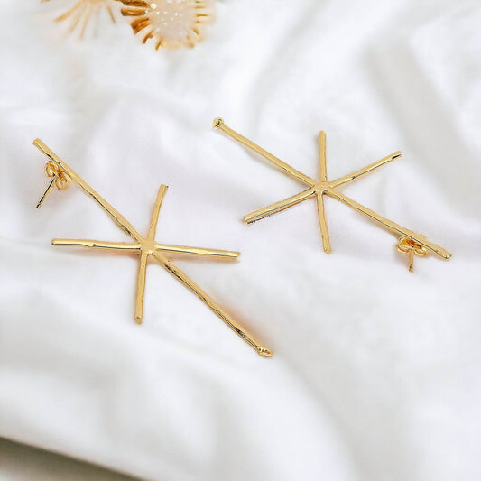 Beautiful Matte Gold Finish Earrings T4 Jewels