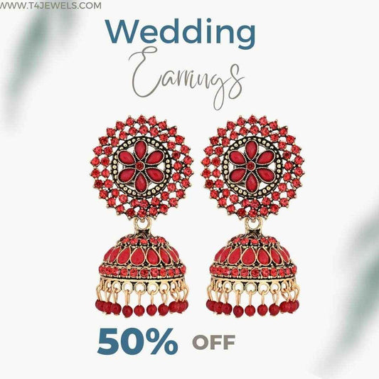 T4 Jewels Flower Design Adjustable Earrings Earrings T4 Jewels