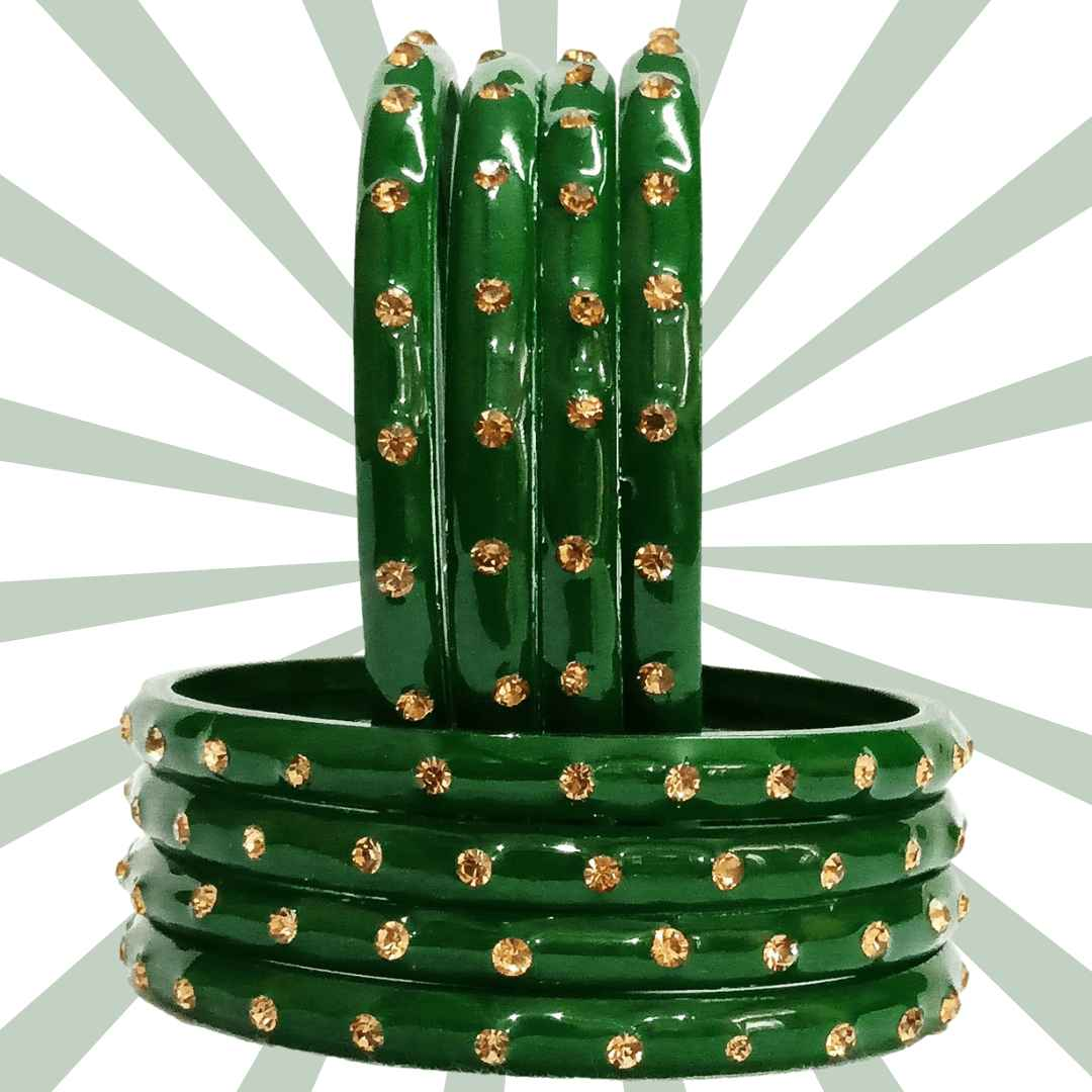 T4 Jewels (Large Size) Many Colors Glass Kada Bangles (Pack Of 8)-SHGN Large Size Bangles T4 Jewels