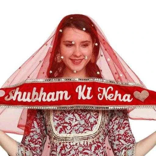 Designer Wedding Bridal Customized Dupatta 3 Metre Customized Chunri For Wedding T4 Jewels