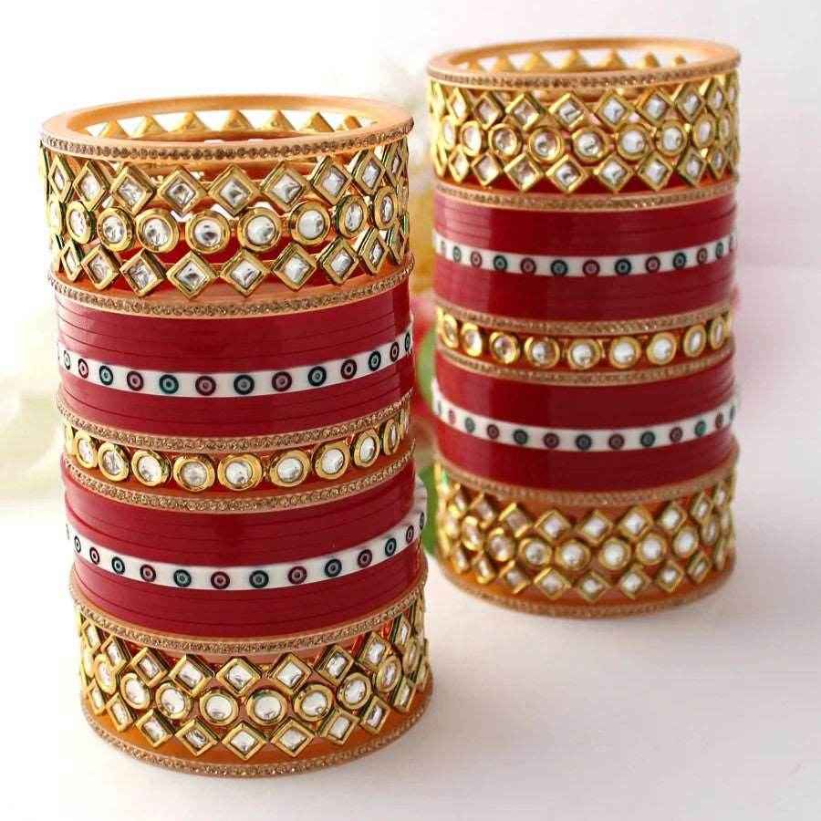 T4 Jewels Latest Premium Bridal Chuda-Availbale In All Sizes (CH21Z) Bridal Chuda T4 Jewels