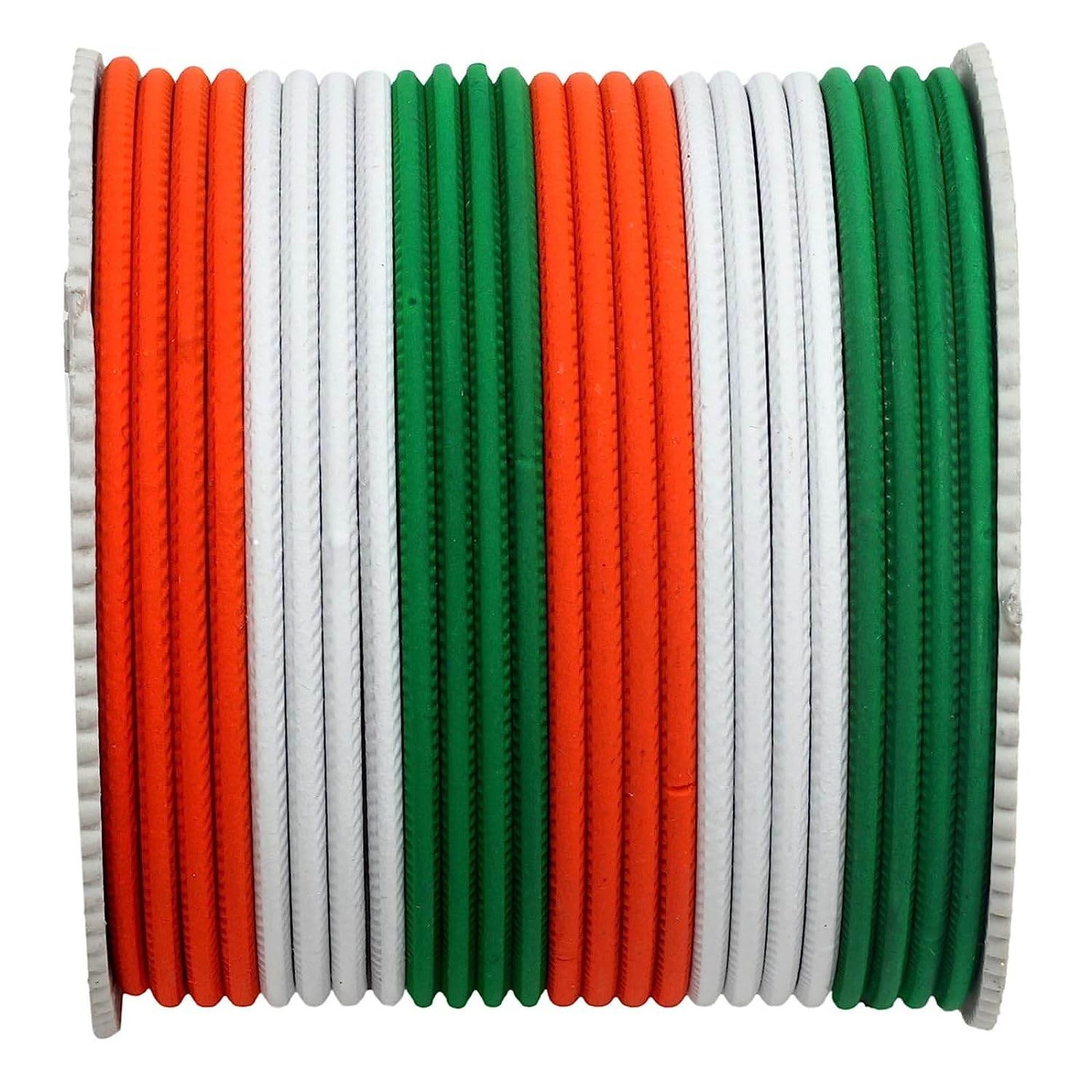 T4 Jewels Matte Tricolor Bangle Set (Pack Of 24) Tricolor Bangles T4 Jewels