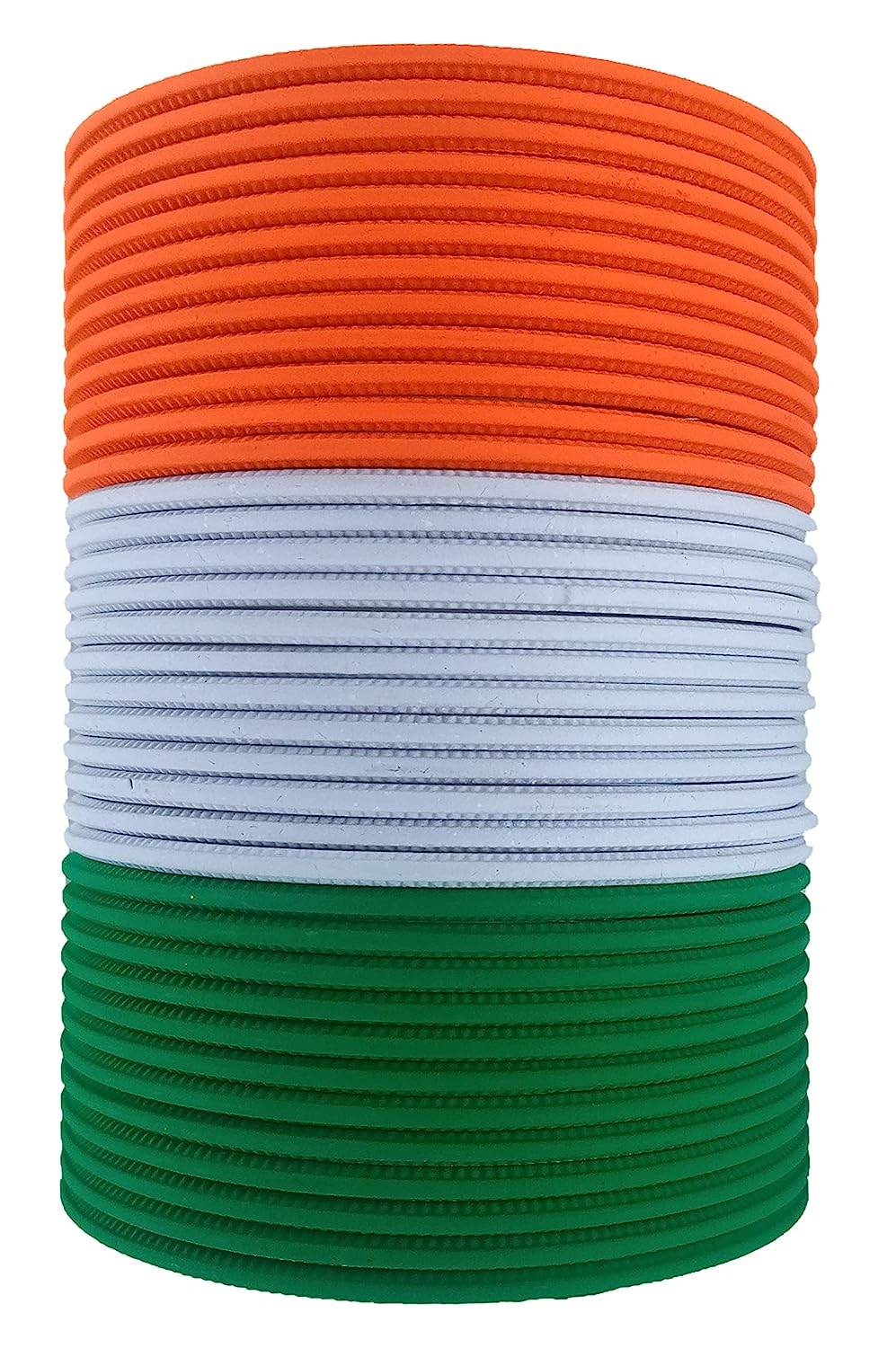 T4 Jewels Matte Tricolor Bangle Set (Pack Of 36) Tricolor Bangles T4 Jewels