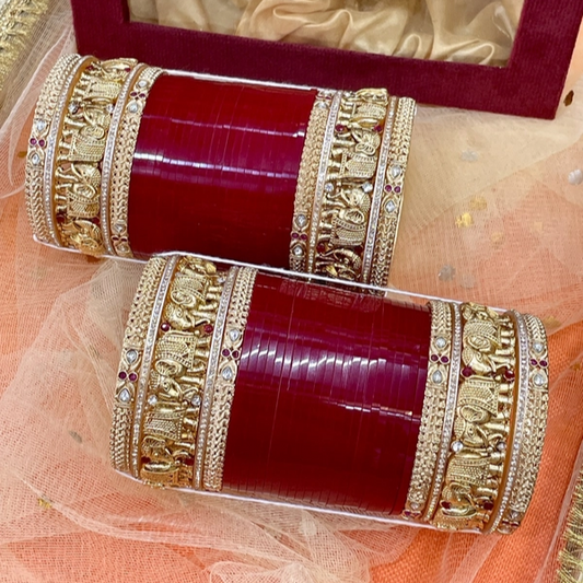 T4 Jewels Royal Elephant Moti Bridal Chura Set 🐘👑 -2H