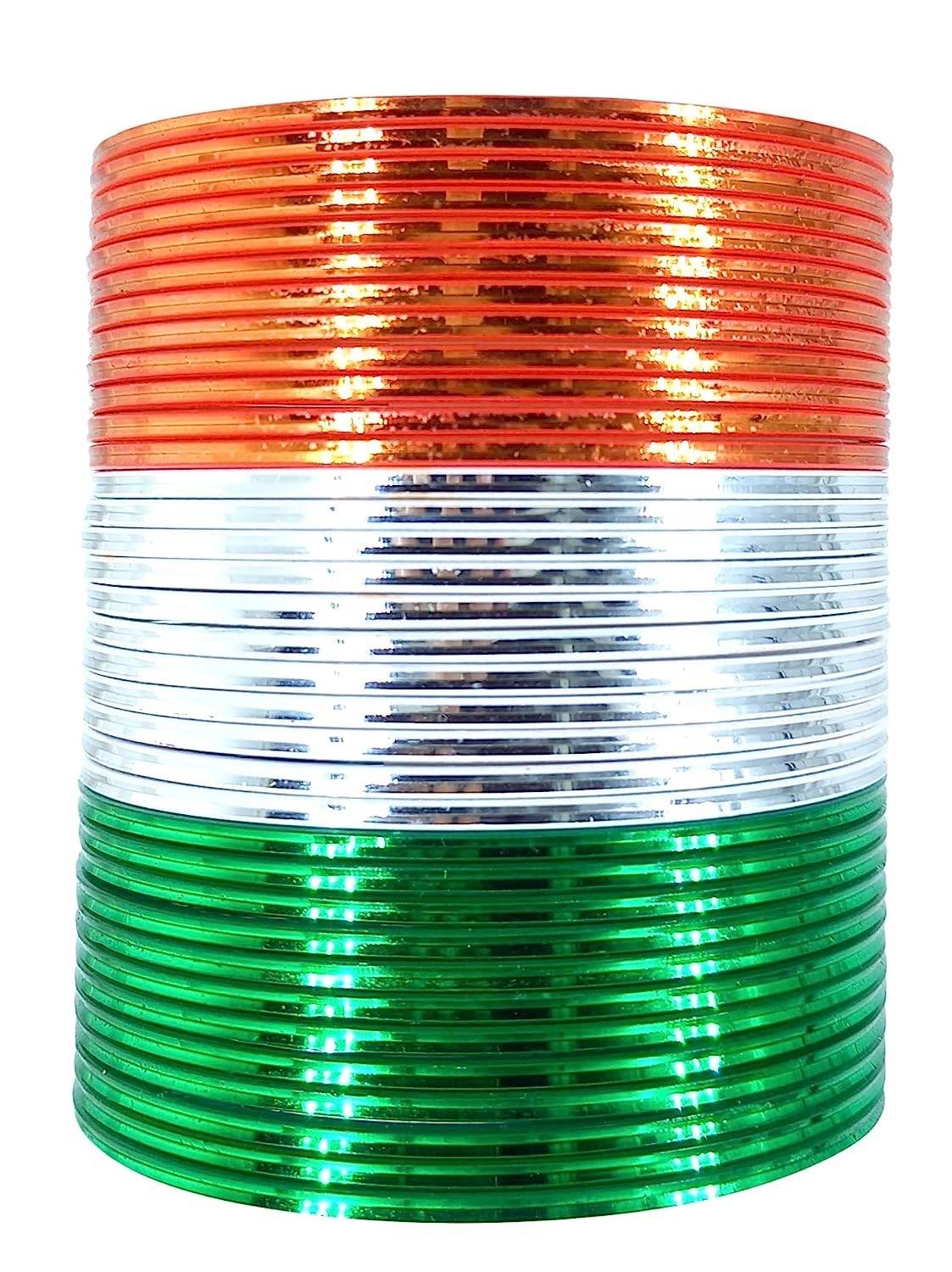 T4 Jewels Glossy Tricolor Bangle Set (Pack Of 36) Tricolor Bangles T4 Jewels