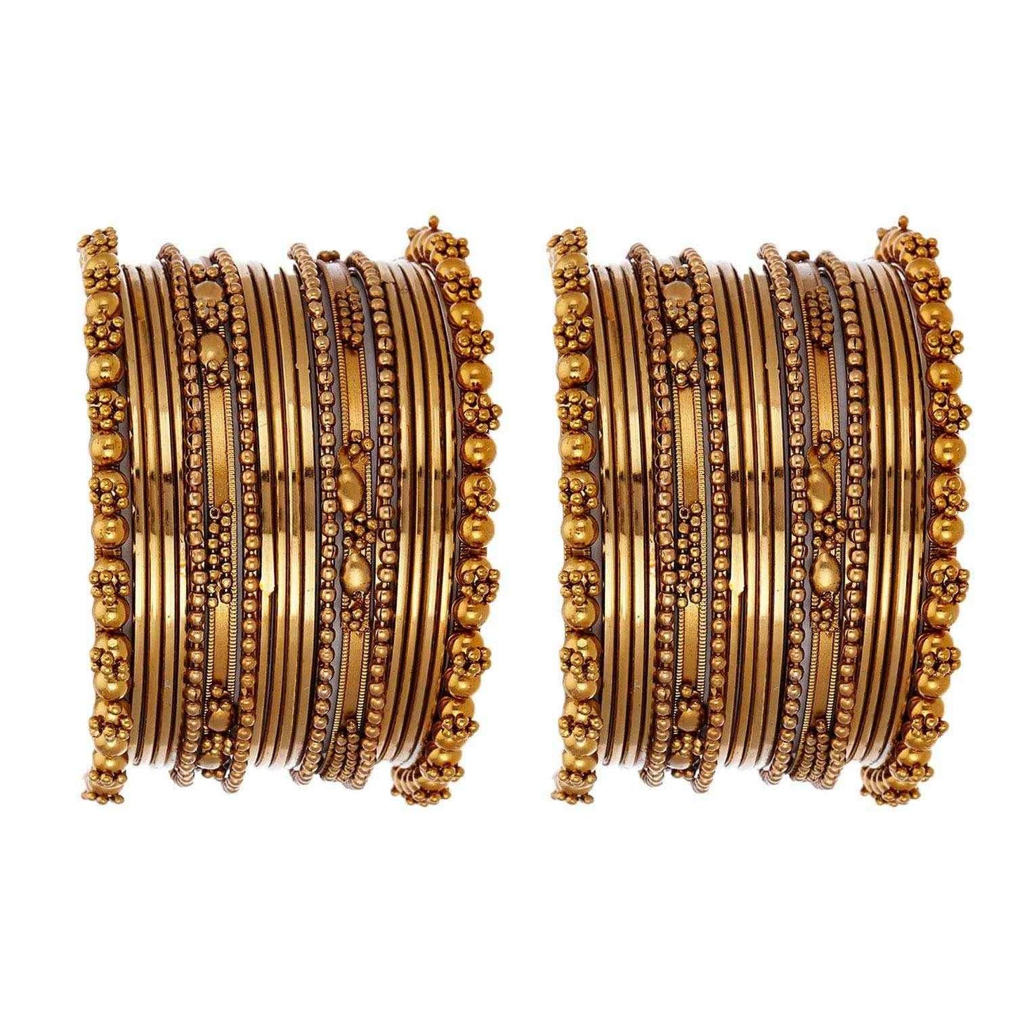 Gauri Alloy Bangle Set Golden T4 Jewels
