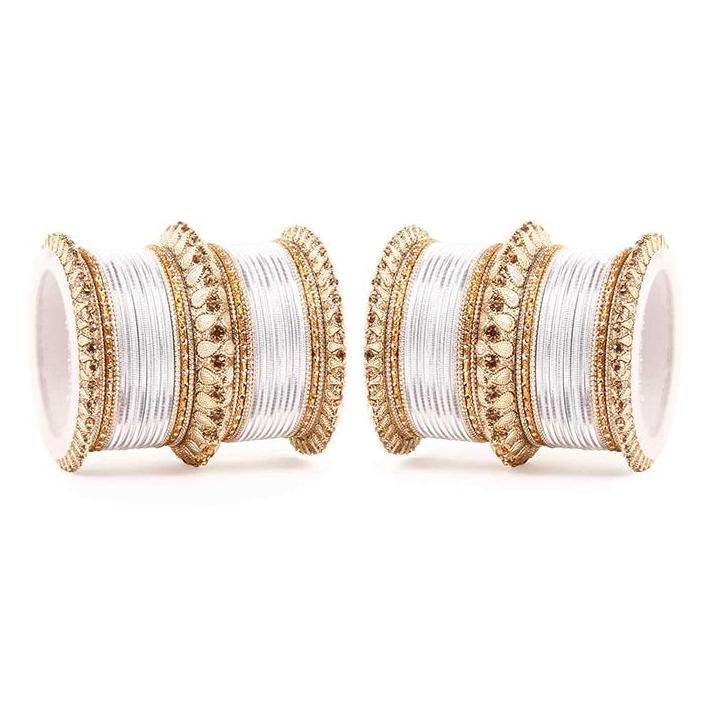 Set of 2 Royal Lac Bangle Set Silver All Bangle Sets T4 Jewels