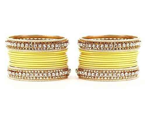 T4 Jewels 18k Gold Plated Textured Fashionable Fashion Jewellery Metal Bangles Set - 84NO All Bangle Sets T4 Jewels