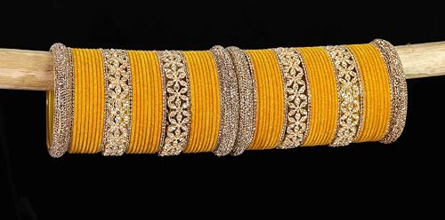 T4 Jewels Bangle Sets With AD And Velvet Bangles T4 Jewels