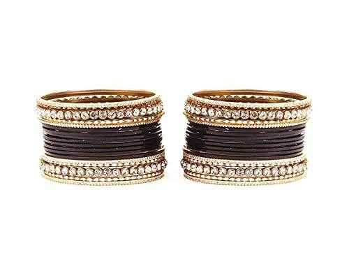 T4 Jewels 18k Gold Plated Textured Fashionable Fashion Jewellery Metal Bangles Set - 84NO All Bangle Sets T4 Jewels
