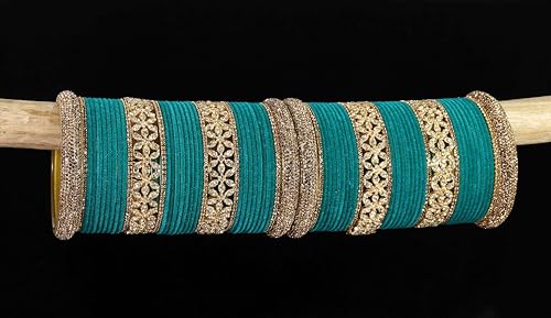 T4 Jewels Bangle Sets With AD And Velvet Bangles T4 Jewels