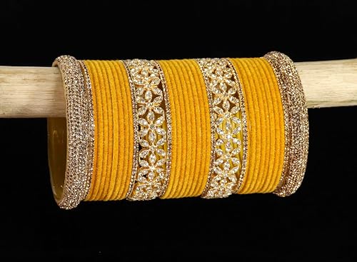 T4 Jewels Bangle Sets With AD And Velvet Bangles T4 Jewels