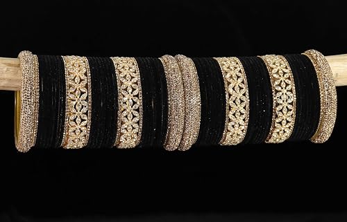 T4 Jewels Bangle Sets With AD And Velvet Bangles T4 Jewels