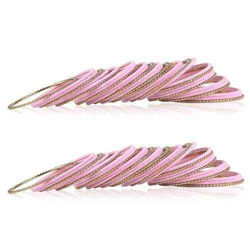 T4 Jewels Beautiful & Elegant Beads Studded Colourful Metal Bangles Set Fashion Jewellery - 110NO. All Bangle Sets T4 Jewels