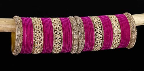 T4 Jewels Bangle Sets With AD And Velvet Bangles T4 Jewels