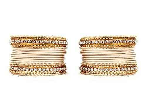 T4 Jewels 18k Gold Plated Textured Fashionable Fashion Jewellery Metal Bangles Set - 84NO All Bangle Sets T4 Jewels