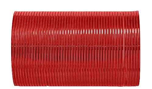 T4 Jewels Plane Glossy Finish Beautiful Classy Metal Bangles Set For Women And Girls - (Pack Of 48 Bangles) - RGL Red Metal Bangles T4 Jewels