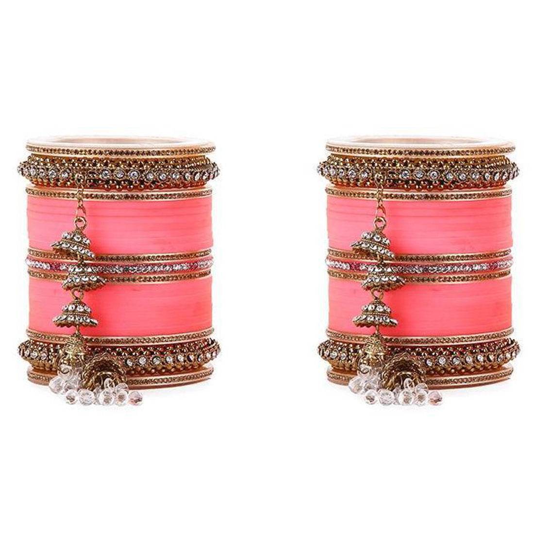 Beautiful Marriage Chura With Jhumki And Latkan Rose Bridal Chuda T4 Jewels