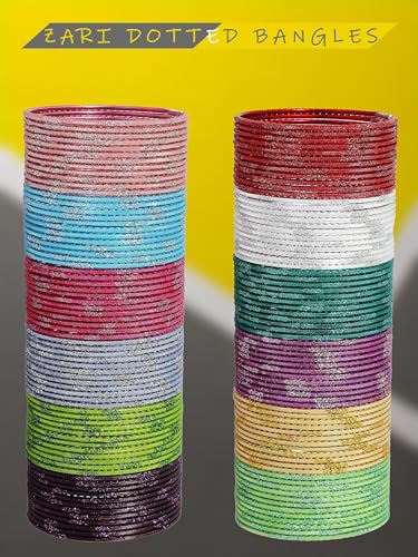 T4 Jewels Stylish Multi colour Metal Bangles set| Fancy Multicolour Bangles for women | Metal Chudi Set For Women | Women's Bangles T4 Jewels