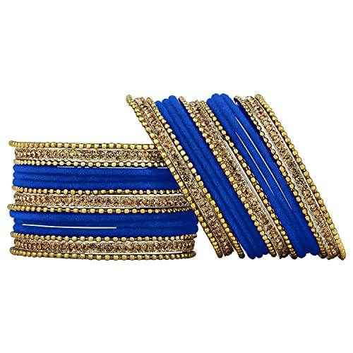 T4 Jewels Stones 18k Studded Latest Fashion Jewellery Beautiful Designer Metal Bangles Set - 72NO All Bangle Sets T4 Jewels