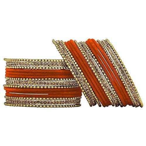 T4 Jewels Stones 18k Studded Latest Fashion Jewellery Beautiful Designer Metal Bangles Set - 72NO All Bangle Sets T4 Jewels