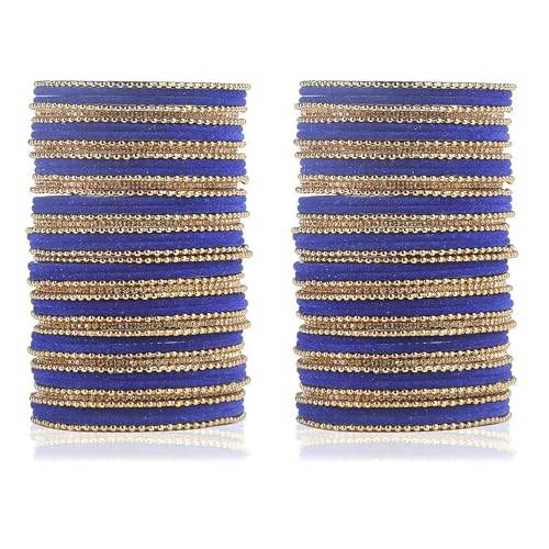 T4 Jewels Beautiful & Elegant Beads Studded Colourful Metal Bangles Set Fashion Jewellery - 110NO. All Bangle Sets T4 Jewels
