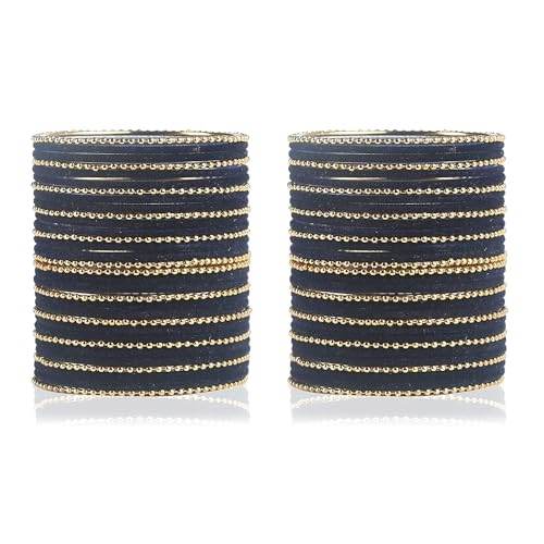 T4 Jewels Beautiful & Elegant Beads Studded Colourful Metal Bangles Set Fashion Jewellery - 110NO. All Bangle Sets T4 Jewels